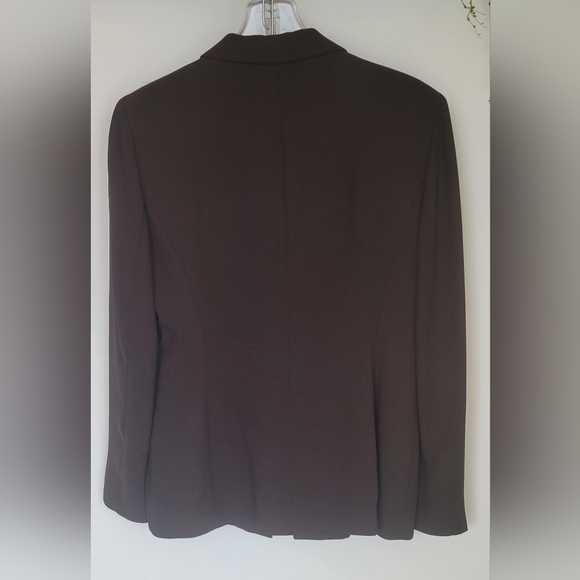 Women's Anne Klein Chocolate Brown Skirt Suit Size 6 - Picture 4 of 11